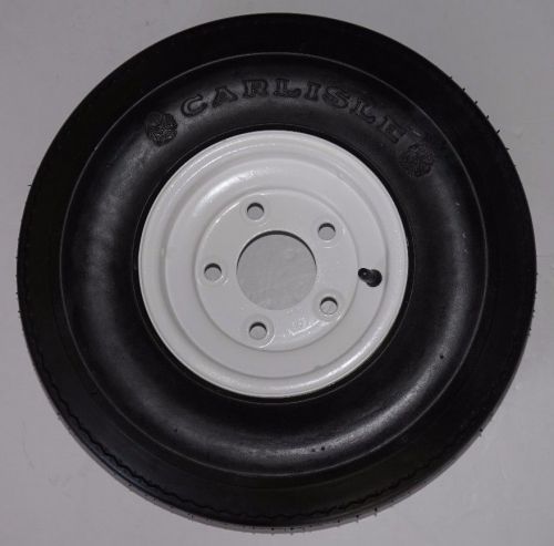 Carlisle 5.70-8 trailer tire w/ 9" white rim range c tubeless 4 ply 5 lug 2 3/4"