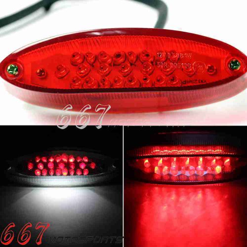 Motorcycle red led brake stop taillight with license plate light e-mark hot sale