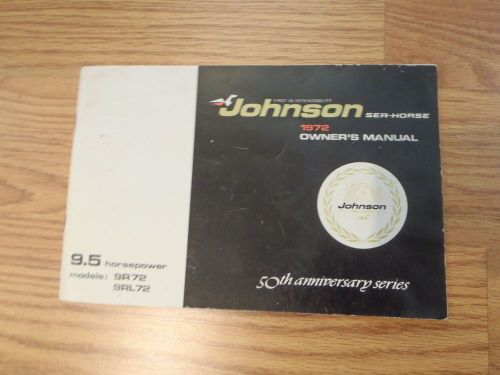 1972 johnson seahorse outboard engine owner's manual