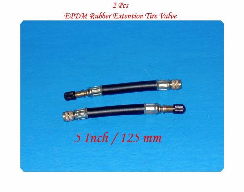 2 kits epdm rubber tire valve stem extention 5&#034; / 125mm