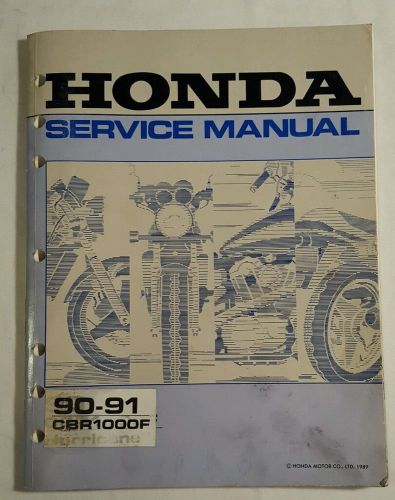 1990-1991 honda cbr1000f service manual oem 61ms201