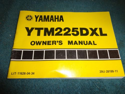 1983 yamaha ytm225dxl 3 wheeler owner's manual original guide book