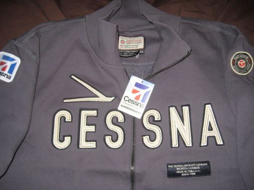 Brand new cessna aircraft full zip sweat shirt / jacket  men's xxl red canoe
