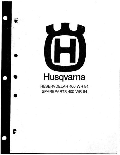 Husqvarna parts manual book 1984 wr 400