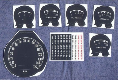 Premium dash decal 68-70 b body rallye kit 150 mph 6870br22