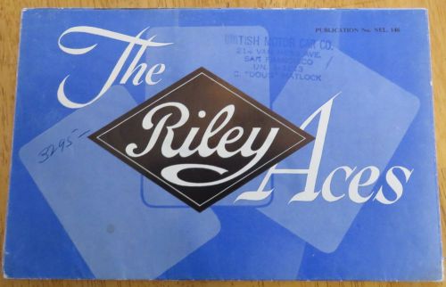 Vintage original 1950s riley &#034;aces&#034; brochure/catalog fold-out *rare!*