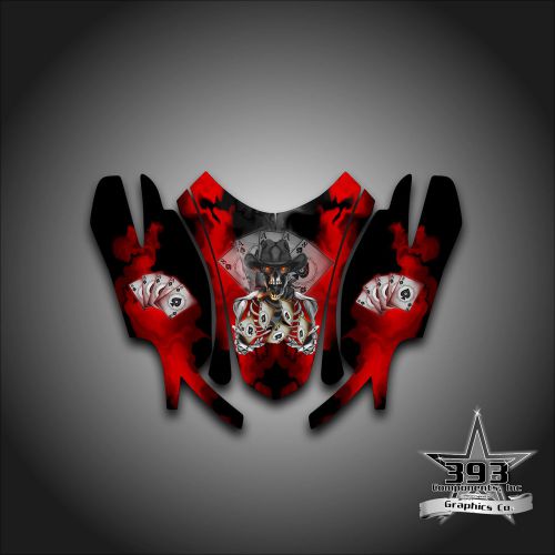 Arctic cat firecat sabercat f5 f6 f7 03 - 06 graphics wrap outlaw hood red