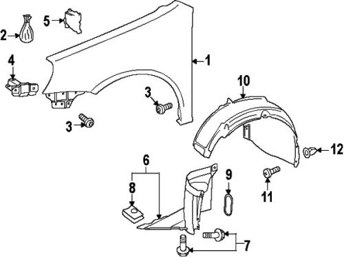 Volkswagen 5k6821136 genuine oem front support