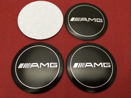 X4 amg sticker aluminum 56mm.(2.2") wheel center caps emblem logo decal
