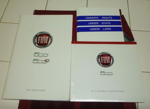 2012 fiat 500 user guide owners manual set dvd 12 +case