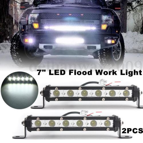 2x 7inch 36w cree led work light bar flood offroad lamp 4wd boat atv driving suv