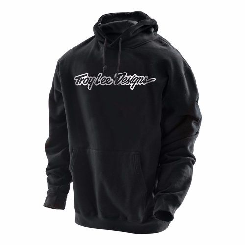Troy lee designs signature pullover sm black hoodie tld bmx mtb mx 704037212