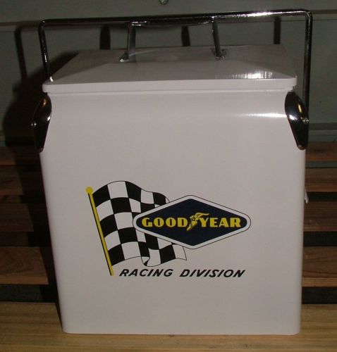 Reproduction goodyear racing metal cooler  9&#034; x 11&#034; x 14&#034;