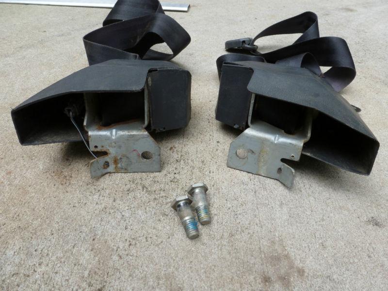 Pair 1973-87 GMC Chevy Truck Silverado Sierra Black Shoulder Seatbelts, US $9.99, image 2