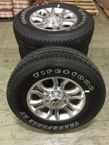 Ram laramie 18-inch polished aluminum wheel with 275/70/18 firestone tires