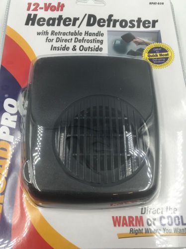 Roadpro 12 volts portable automotive heater/defroster fan with swing-out handle