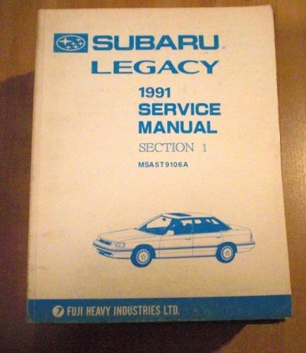 1991 91 subaru legacy shop service manual all  volumes oem w/ wiring diagrams