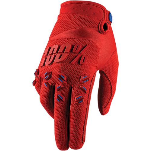 100% airmatic youth mx glove red