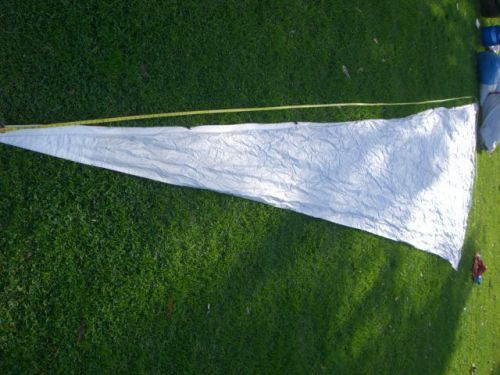 Used jib staysail sailboat sail luff 24' dacron 3oz hanks