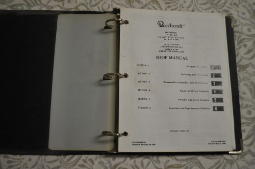 Beechcraft musketeer shop manual p/n 169-590015