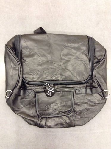 New - leather motorcycle barrel bag - free shipping!!