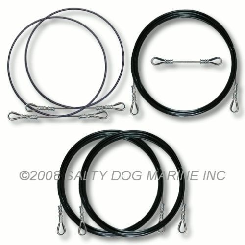 Hobie cat 16 wire rigging set black 1971 to 1994 ( #359412 )