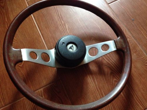 Vintage wooden steering wheel 1960-s 1970-s