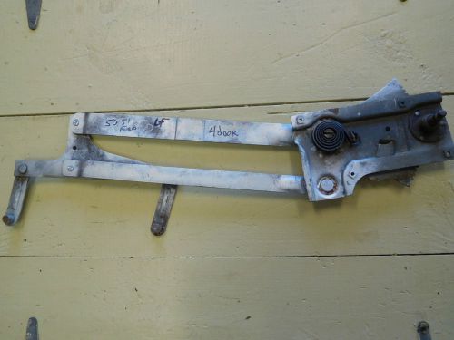 1950 1951 ford  4 door sedan nos left front door glass window regulator nice