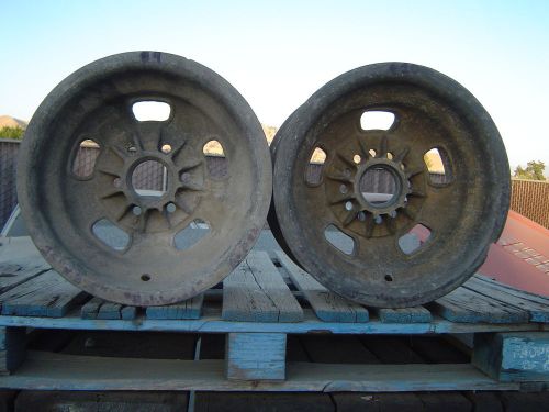Halibrand magnesium wheels &#034;cast-in&#034; compression plates..gasser..hot rod.rat rod