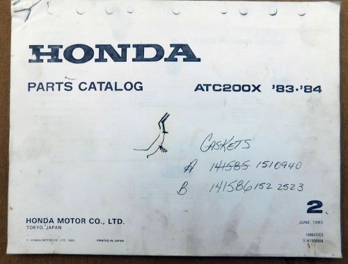 Honda parts catalog atc200x 1983 – 84 copy