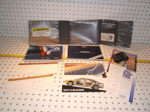 Volvo 2001 v70 owners&#039;s oem 1 set of 7 manuals/ papers volvo gray oem 1 pouch