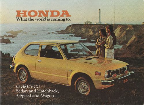 1977 honda dealer brochure from rick case honda in akron, ohio - civic cvcc plus