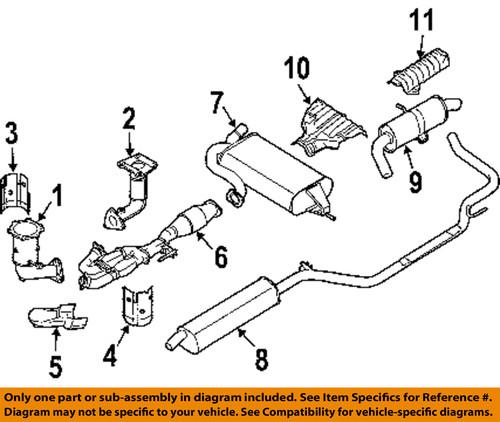 Nissan oem 208a27y10a exhaust system parts/catalytic converter