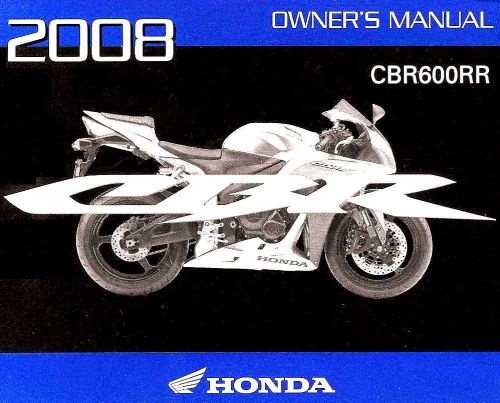 2008 honda cbr600rr motorcycle owners manual -cbr 600 rr-cbr600 rr-honda