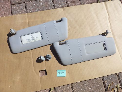 1998-2003 mercedes w208 clk convertible sun visors with clips grey  #358