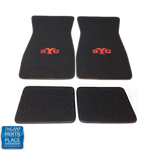 1967-72 new syc red yenko embroidered floor mats - 4 piece