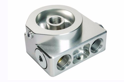 Oil filter sandwich adaptor remote block with thermostat 1xan8 4xan10 orb female
