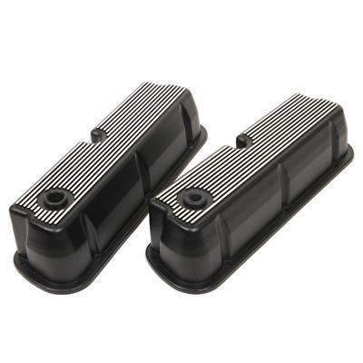 Summit racing die-cast logo aluminum valve covers 440406 ford small block v8