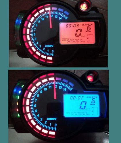 299km/h mini motorcycle motor bike lcd digital speedometer odometer 2 backlight