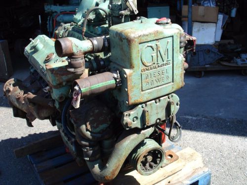 8v-71n detroit diesel &#034;running take out&#034; marine gen set engine, w/ keel cooling