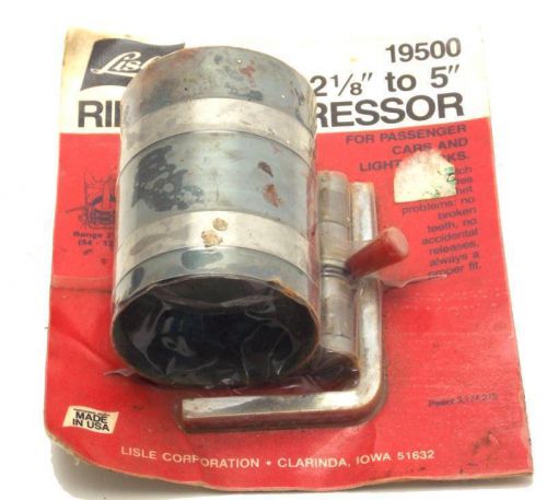Lisle 2 1/8&#034; to 5&#034; ring compressor model 19500 made in usa new old stock