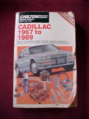 Chiilton repair manual cadillac 1967-1989