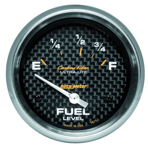 Autometer 4815 carbon fiber; electric fuel level gauge