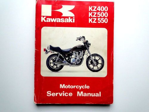 Kawasaki kz400,kz500,kz550, factory service manual. 1979-81