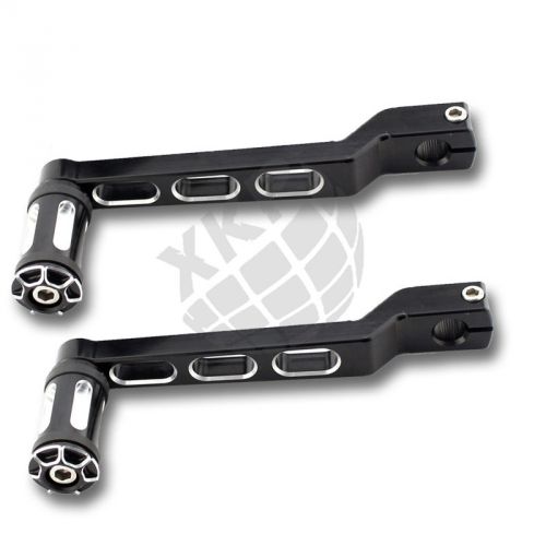 Cnc edge cut heel/toe shift lever w for harley touring softail glide black