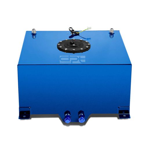 10 gallon lightweight blue coat aluminum race drift fuel cell tank+level sender