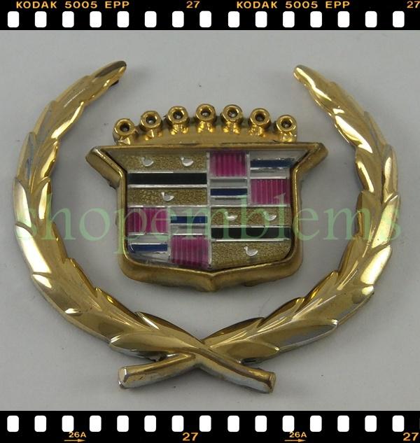 Cadillac deville fleetwood gold roof pillar  gold 93-99 emblem badge 94 95 96 97
