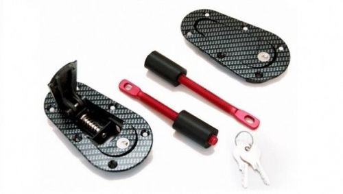 Aerocatch carbon fiber look flush locking hood pins latch universal 125-3100