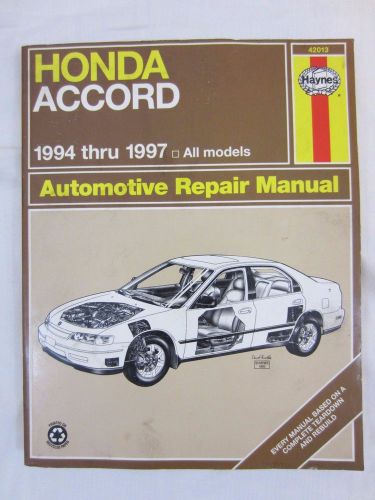 Haynes automotive repair manual honda accord 1994-1997 all models - #42013