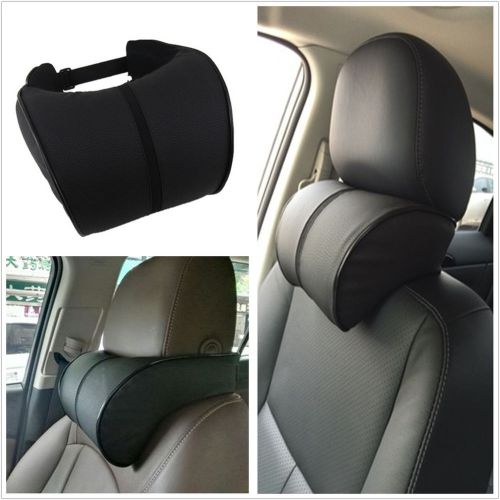 1pcs car seat headrest pad memory foam pu leather head neck rest cushion pillow